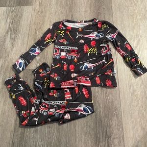 Posh Peanut Fire Rescue 2-Piece Long-Sleeved Pajama Set